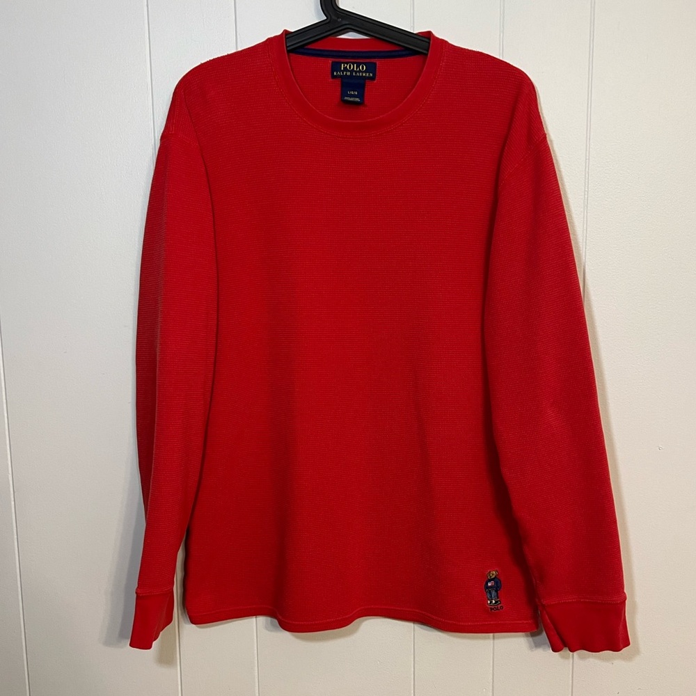 Polo Ralph Lauren,‎ polo bear, thermal shirt size L